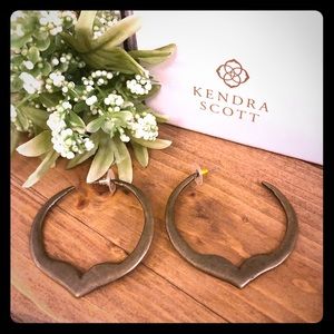 Kendra Scott Rare Antique Brass Hoop Earrings